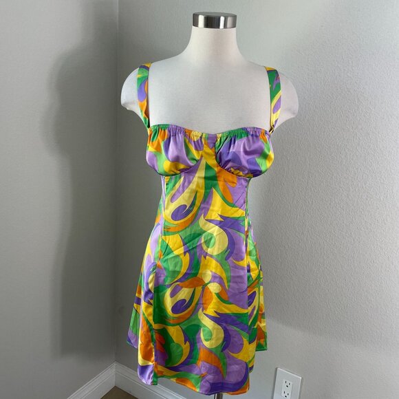 Danielle Bernstein WhoWoreWhat Large Ruched Bralet Princess Mini Dress Coquette - Picture 2 of 11